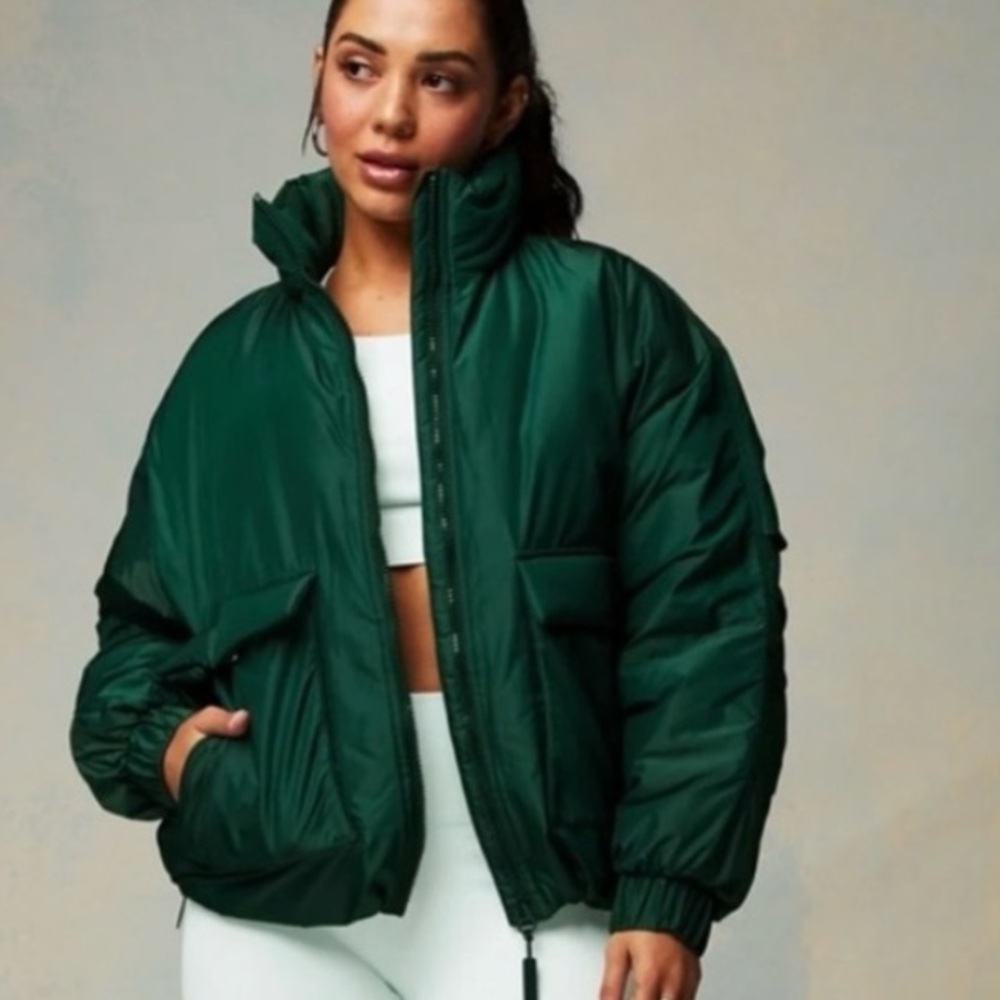 Fabletics Dark Green Puffer Jacket